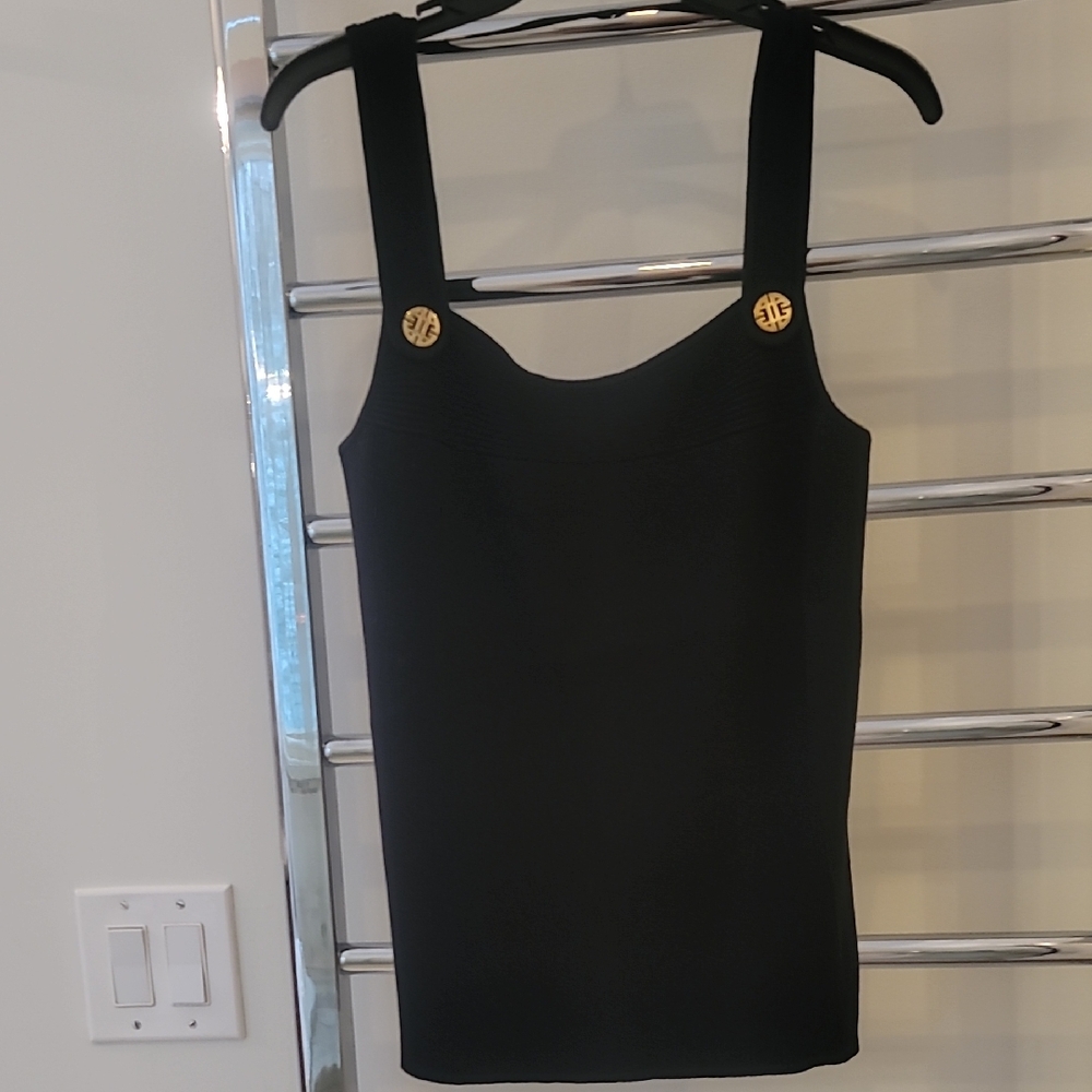 Black Sleeveless knit Top